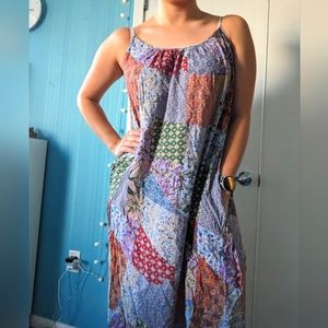 Patchwork print Bohemian Boho Maxi